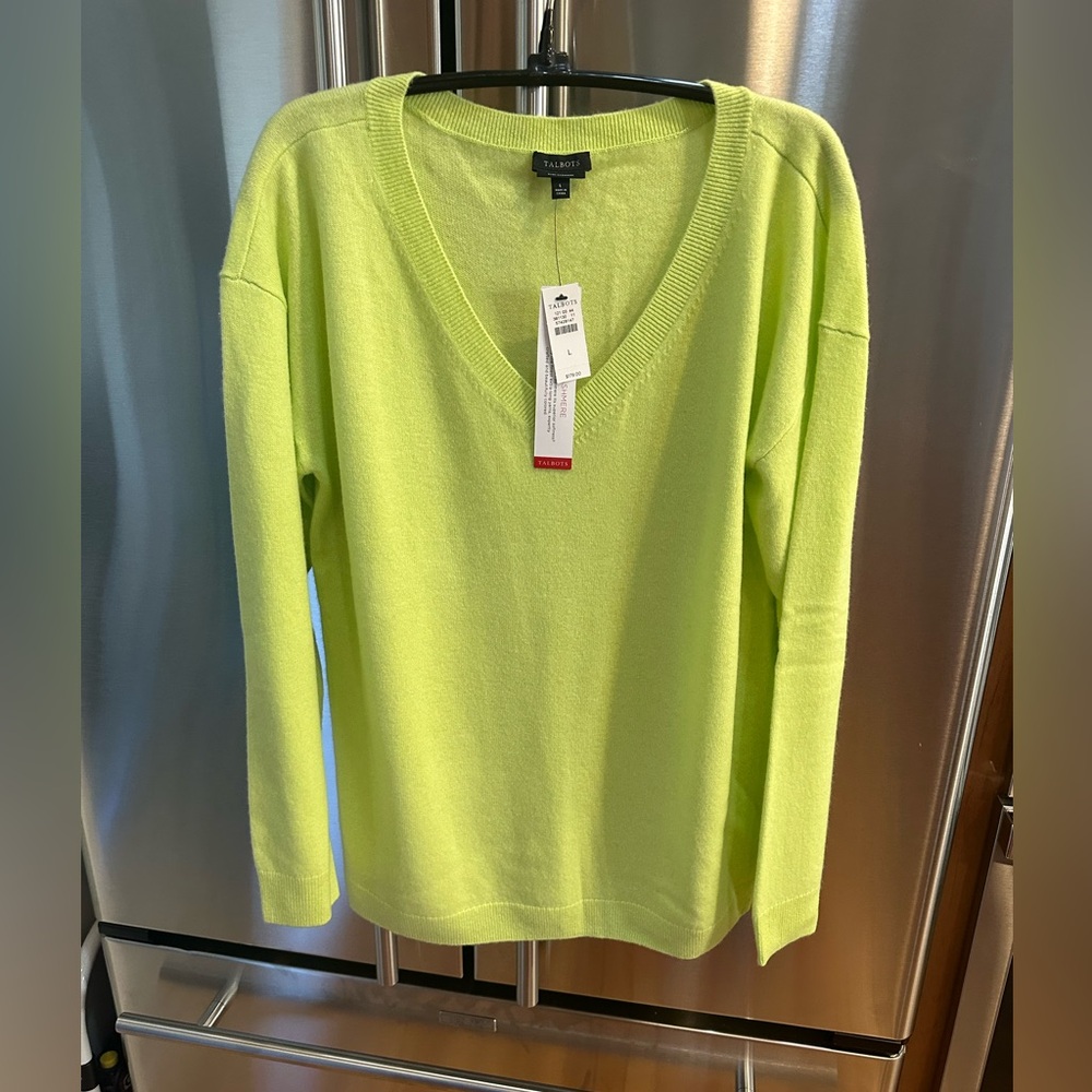 Talbots cashmere sweater new with tag size large